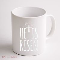 He Is Risen Christian Gifts Happy Easter Coffee Mug thumb 1