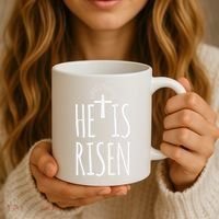 He Is Risen Christian Gifts Happy Easter Coffee Mug thumb 3