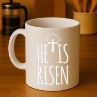 He Is Risen Christian Gifts Happy Easter Coffee Mug thumb 4