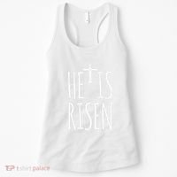 He Is Risen Christian Gifts Happy Easter Women's Tank Top thumb 0