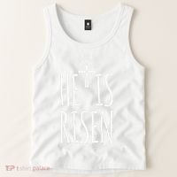 He Is Risen Christian Gifts Happy Easter Tank Top thumb 2