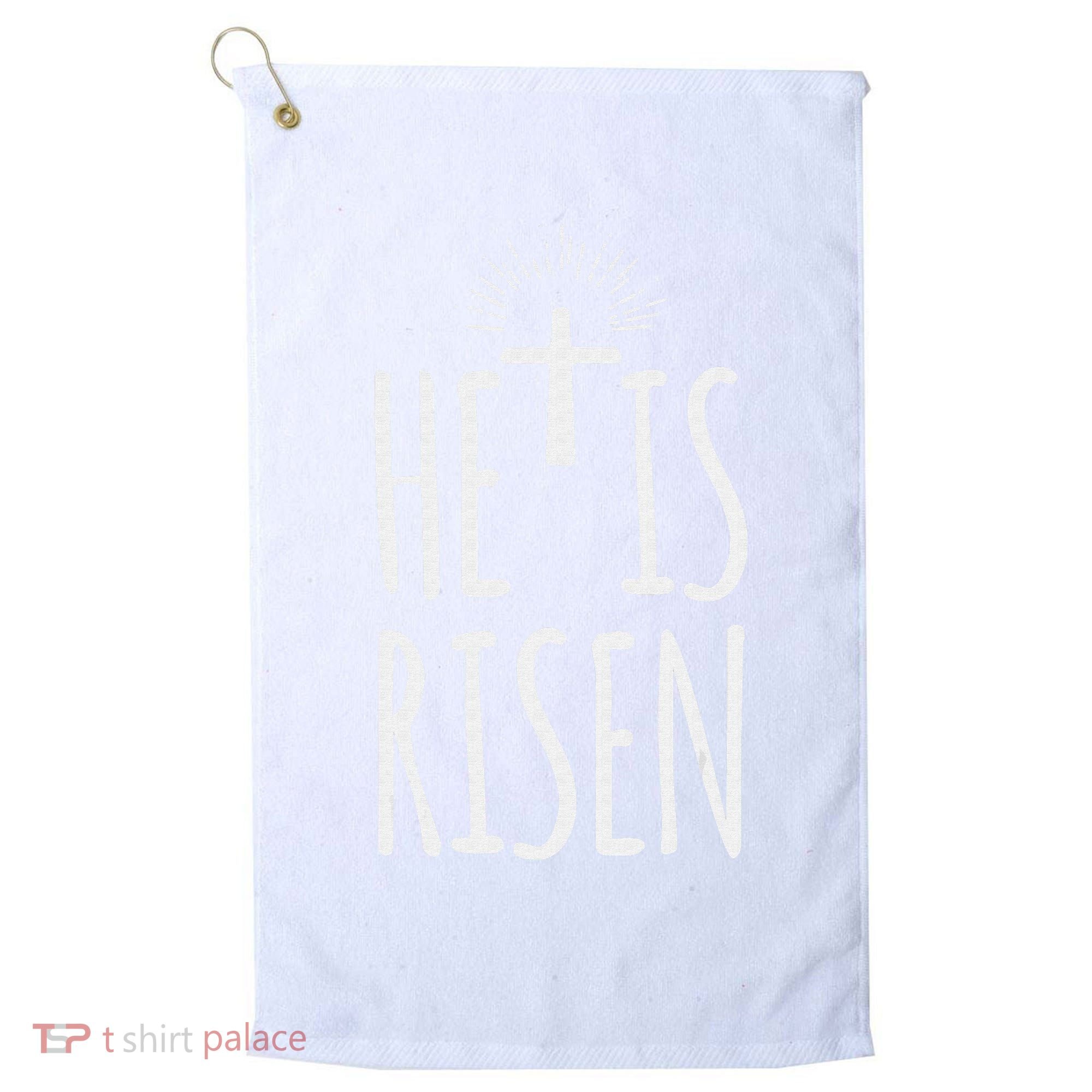He Is Risen Christian Gifts Happy Easter Golf Towel