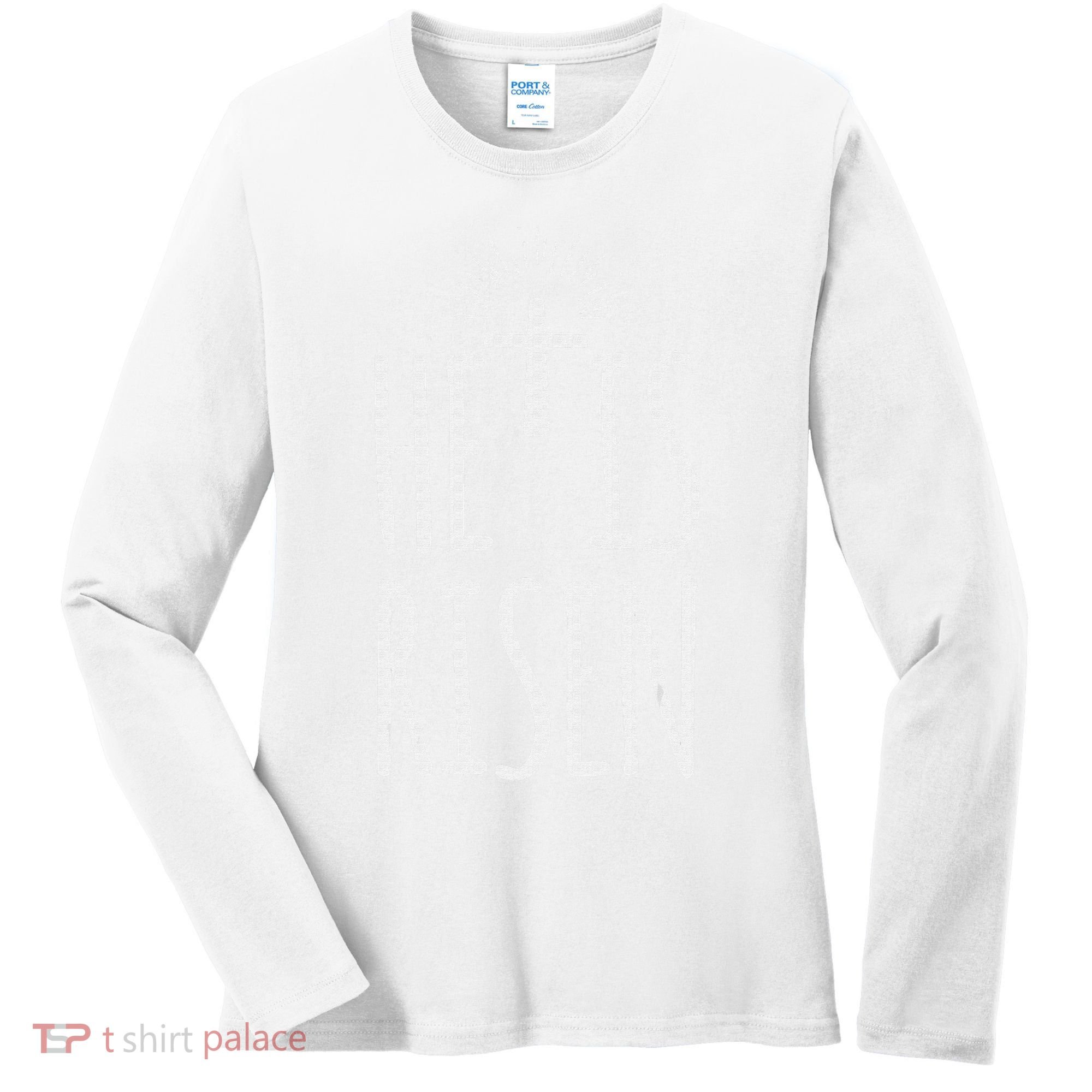 He Is Risen Christian Gifts Happy Easter Women's Long Sleeve Shirt