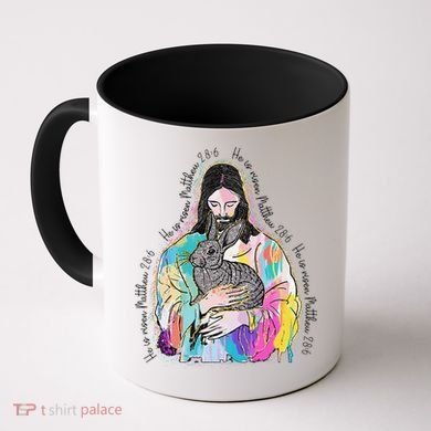 He Is Risen Matthew 286 Jesus Christian Trendy Lover Easter Coffee Mug