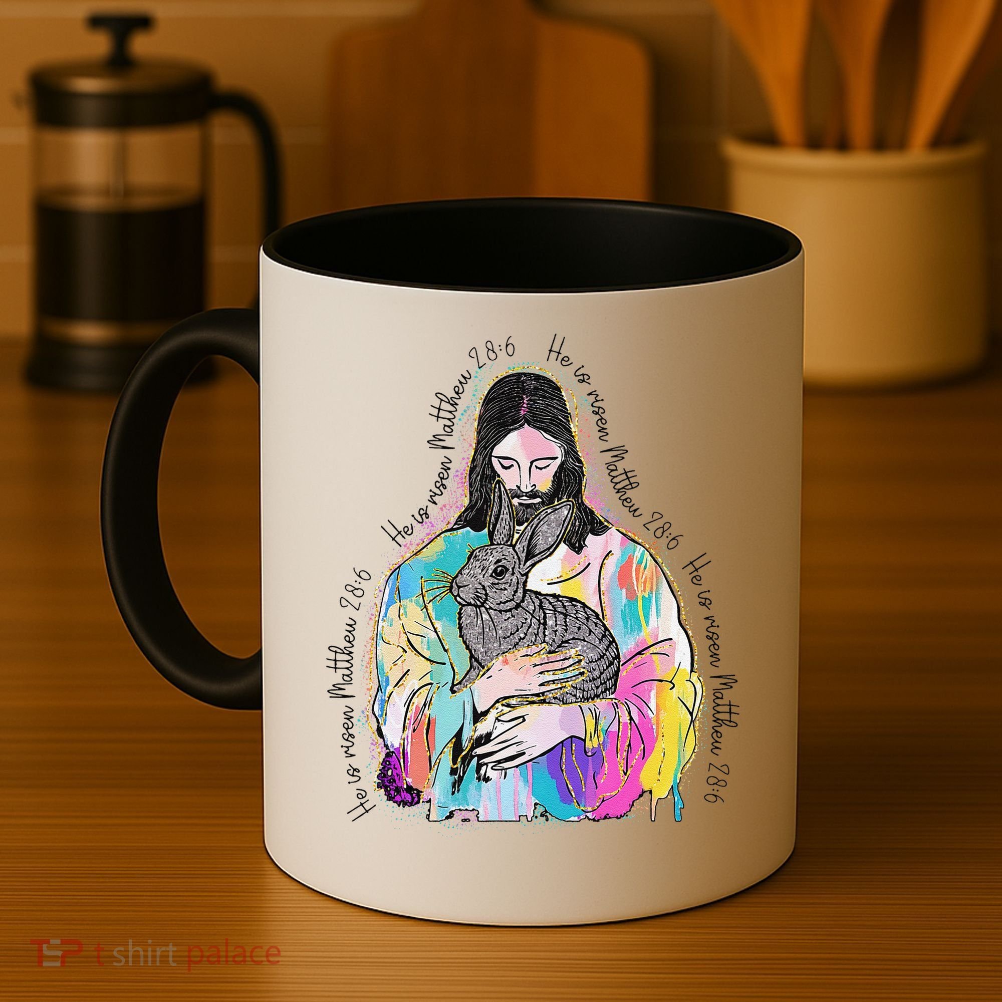 He Is Risen Matthew 286 Jesus Christian Trendy Lover Easter Coffee Mug