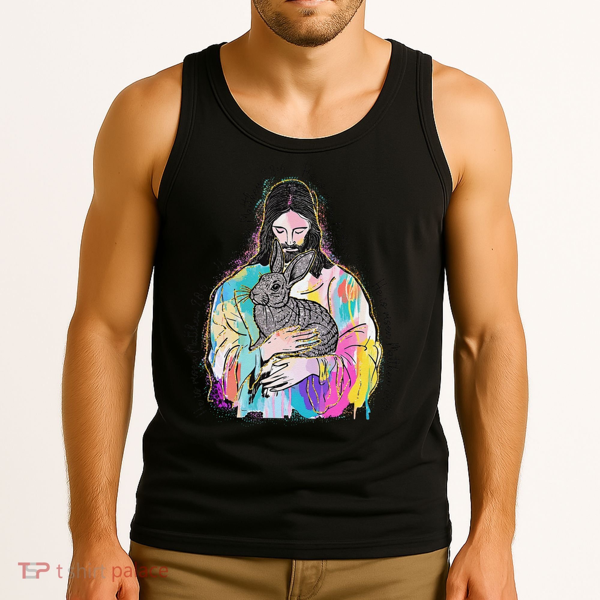 He Is Risen Matthew 286 Jesus Christian Trendy Lover Easter Tank Top
