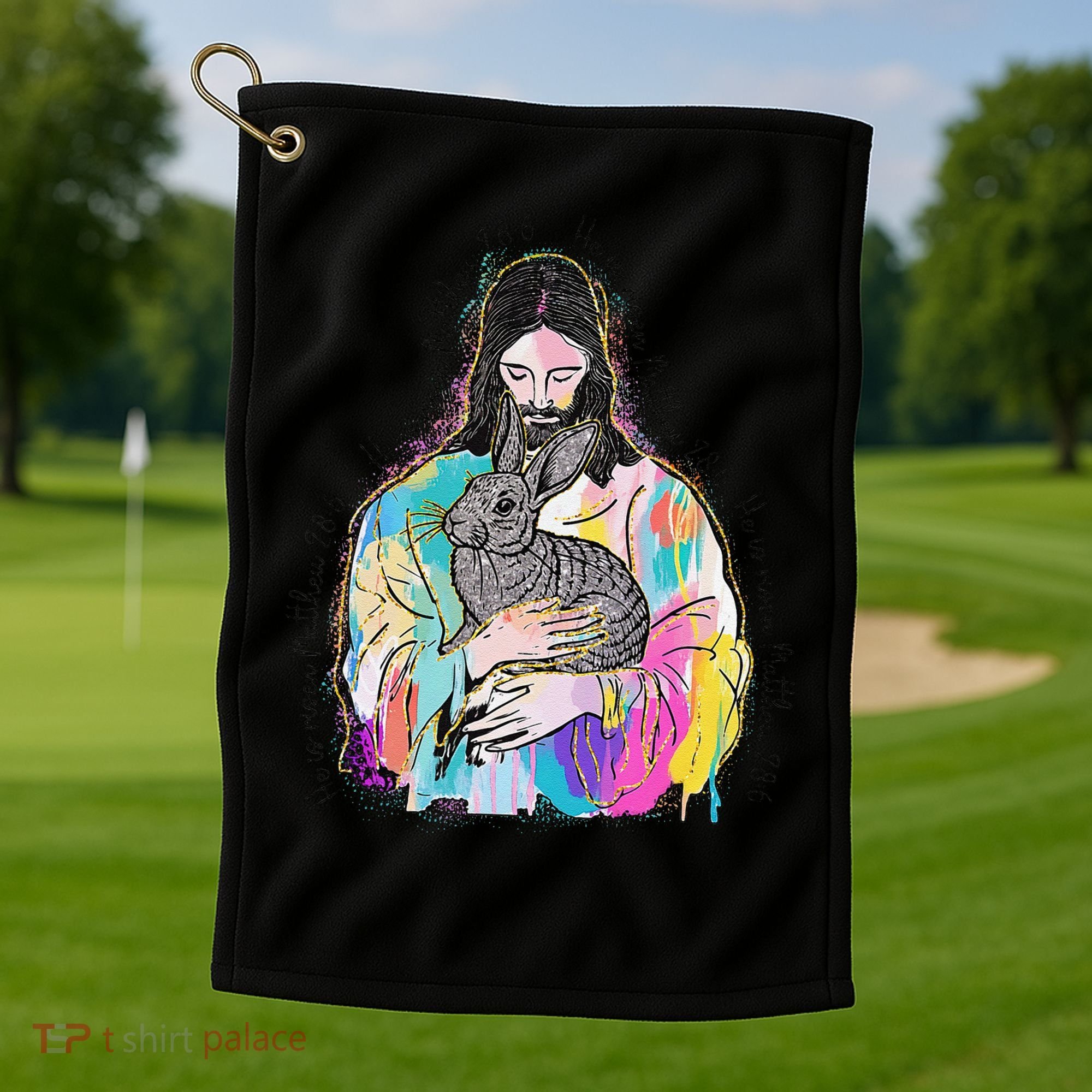 He Is Risen Matthew 286 Jesus Christian Trendy Lover Easter Golf Towel