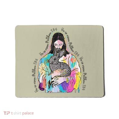 He Is Risen Matthew 286 Jesus Christian Trendy Lover Easter Mousepad