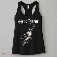 He Is Rizzin Jesus Playing Baseball Funny Sports Rizz Women's Tank Top thumb 3