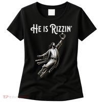 He Is Rizzin Jesus Playing Baseball Funny Sports Rizz Women's T-Shirt thumb 0