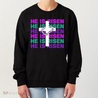 He Is Risen Retro Cross Easter Women's Sweatshirt thumb 0