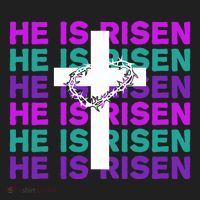 He Is Risen Retro Cross Easter Women's Sweatshirt thumb 2
