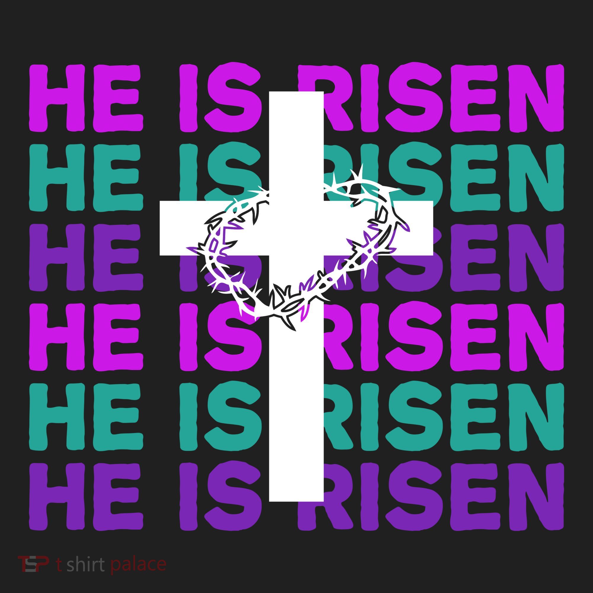 He Is Risen Retro Cross Easter Women's Sweatshirt