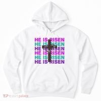 He Is Risen Retro Cross Easter Hoodie thumb 0