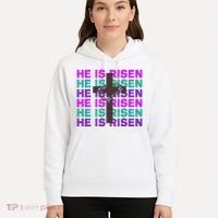 He Is Risen Retro Cross Easter Hoodie thumb 5