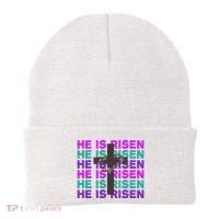 He Is Risen Retro Cross Easter Beanie thumb 0