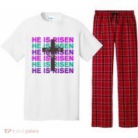 He Is Risen Retro Cross Easter Pajama Set thumb 0