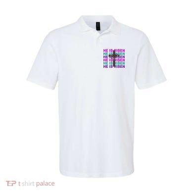 He Is Risen Retro Cross Easter Polo