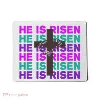 He Is Risen Retro Cross Easter Mousepad thumb 0
