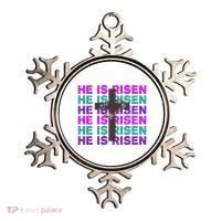 He Is Risen Retro Cross Easter Ornament thumb 0