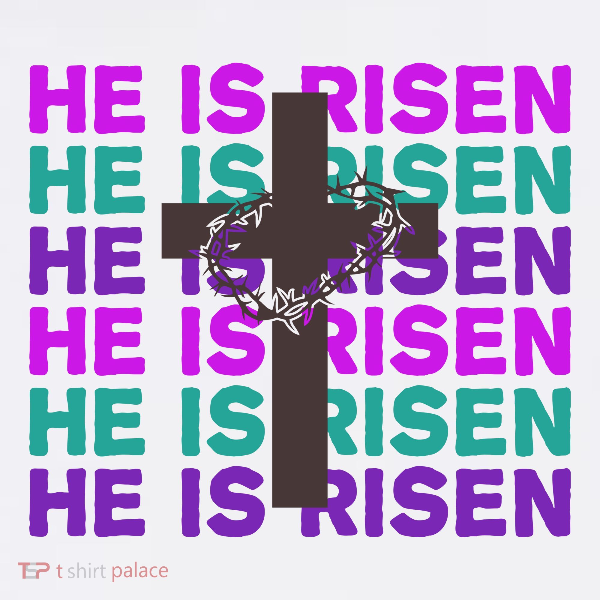 He Is Risen Retro Cross Easter Kids T-Shirt