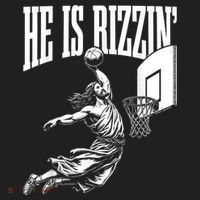 He Is Rizzin Funny Jesus Basketball Meme Women's Sweatshirt thumb 2