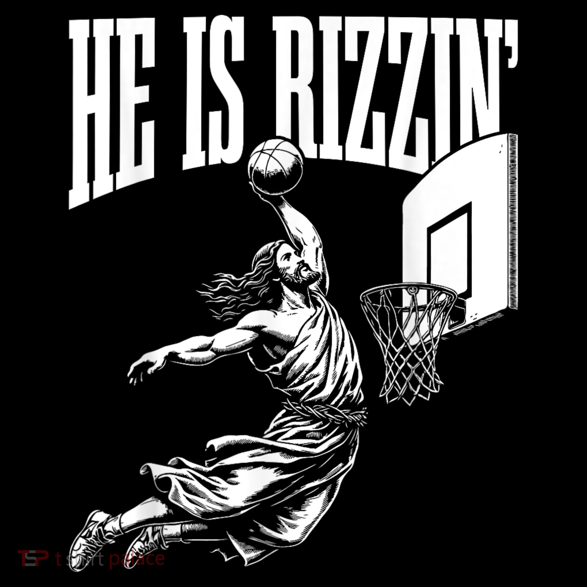 He Is Rizzin Funny Jesus Basketball Meme Coffee Mug
