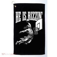 He Is Rizzin Funny Jesus Basketball Meme Golf Towel thumb 0