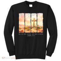 He Is Risen Christian Wildflower Happy Easter Sweatshirt thumb 0