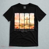 He Is Risen Christian Wildflower Happy Easter T-Shirt thumb 5
