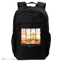 He Is Risen Christian Wildflower Happy Easter Backpack thumb 0