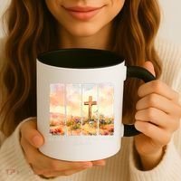 He Is Risen Christian Wildflower Happy Easter Coffee Mug thumb 3