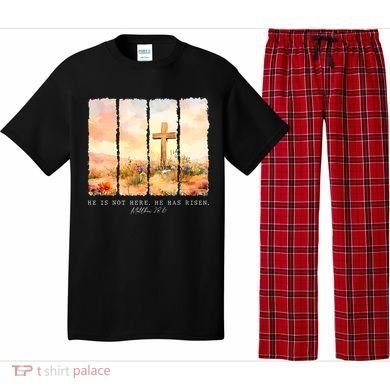 He Is Risen Christian Wildflower Happy Easter Pajama Set