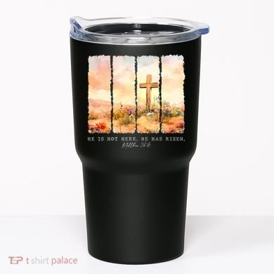 He Is Risen Christian Wildflower Happy Easter Tumbler