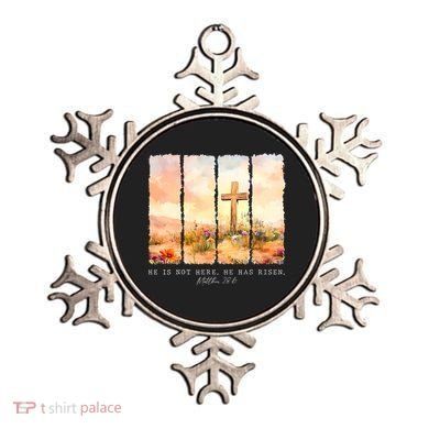 He Is Risen Christian Wildflower Happy Easter Ornament