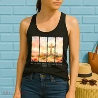 He Is Risen Christian Wildflower Happy Easter Women's Tank Top thumb 2
