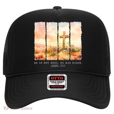 He Is Risen Christian Wildflower Happy Easter Hat