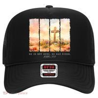 He Is Risen Christian Wildflower Happy Easter Hat thumb 0