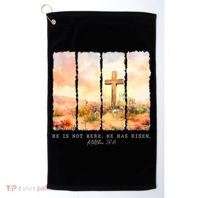 He Is Risen Christian Wildflower Happy Easter Golf Towel