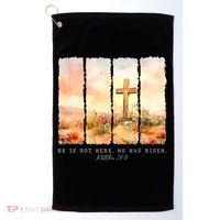He Is Risen Christian Wildflower Happy Easter Golf Towel thumb 0