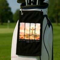 He Is Risen Christian Wildflower Happy Easter Golf Towel thumb 2