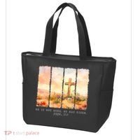 He Is Risen Christian Wildflower Happy Easter Tote Bag thumb 3