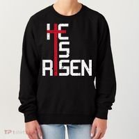He Is Risen Cross Jesus Easter Christian Religiousns Women's Sweatshirt thumb 0