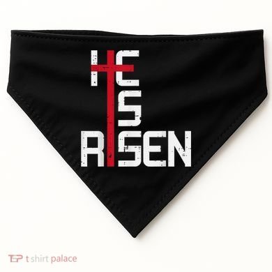 He Is Risen Cross Jesus Easter Christian Religiousns USA-Made Doggie Bandana
