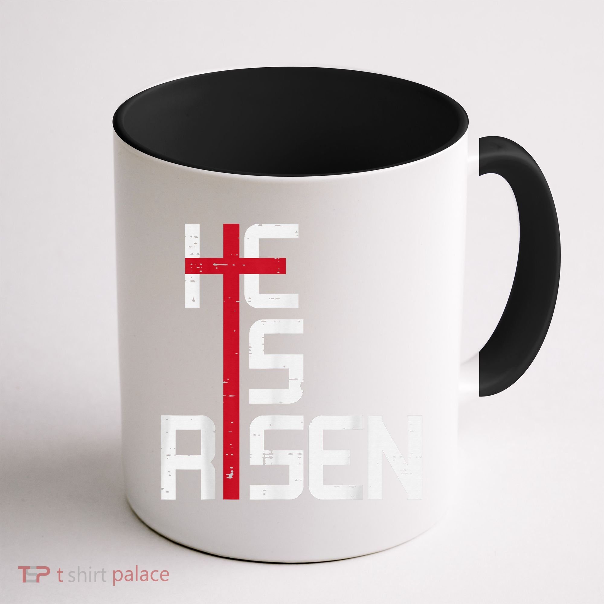 He Is Risen Cross Jesus Easter Christian Religiousns Coffee Mug