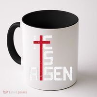 He Is Risen Cross Jesus Easter Christian Religiousns Coffee Mug thumb 0
