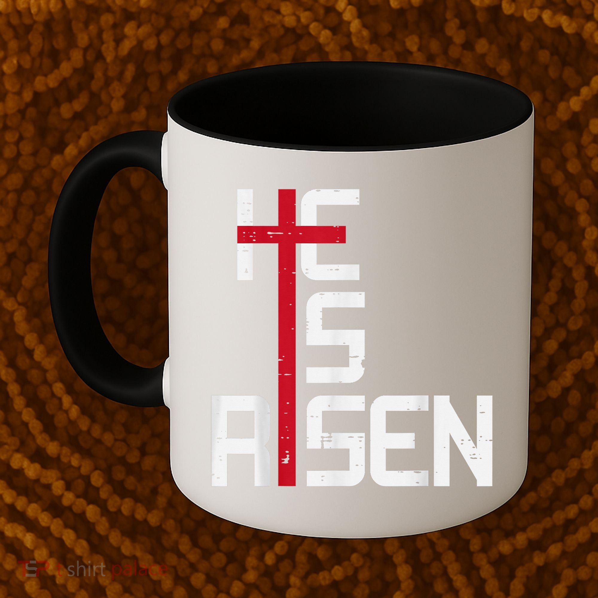 He Is Risen Cross Jesus Easter Christian Religiousns Coffee Mug