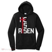 He Is Risen Cross Jesus Easter Christian Religiousns Women's Hoodie thumb 0