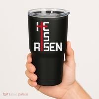 He Is Risen Cross Jesus Easter Christian Religiousns Tumbler thumb 2