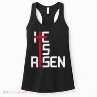 He Is Risen Cross Jesus Easter Christian Religiousns Women's Tank Top thumb 0